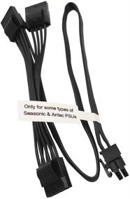 img 4 attached to 🔌 COMeap 6-Pin Male to 3x 4-Pin Molex Female Adapter Cable - Hard Drive Power Extension for Seasonic Antec Modular PSU - 20-Inch (50cm)