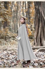 img 2 attached to 🧥 Hooded Trench Coat for Women - Solid Color Ladies' Fashion