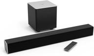 улучшите звучание телевизора с помощью аудиосистемы vizio 28” 2.1 surround sound - беспроводной сабвуфер, bluetooth и пульт в комплекте! логотип