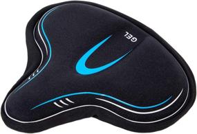 img 3 attached to YBEKI Extra-Wide Exercise Bike Seat Cover - Ergonomic Bicycle Saddle Cushion with Gel and High-Density Foam for Enhanced Elasticity and Softness, Suitable for Most Indoor Wide Bike Saddles