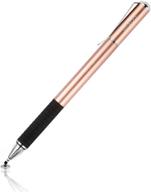🖊️ mixoo 2 in 1 capacitive stylus pen, disc &amp; fiber tip series, enhanced sensitivity and precision, universal for ipad, iphone, tablets and touch screens, model: rose gold logo