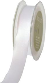 img 1 attached to 🎀 May Arts 4-Inch Wide Ribbon: Elegant White Satin for Stunning Décor and Crafts