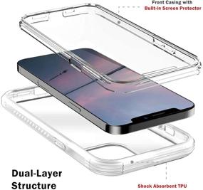 img 3 attached to 📱 XQ-HD Clear Case for iPhone 12 Pro Max: Ultimate 360° Protection with Built-in Screen Protector & Shock Resistance