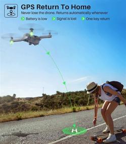 img 1 attached to SYMA X500 4K Drone with UHD Camera for Adults - Long Flight Time, GPS Quadcopter for 🚁 Beginners with Brush Motor, 5GHz FPV Transmission, Auto Return Home, Follow Me Mode, Light Positioning, Includes 2 Batteries