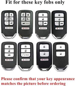 img 3 attached to Mofei Key Fob Cover Case Shell TPU Full Protector Holder With Key Chain For 2018 2019 2020 2021 Honda Civic Accord CRV Pilot Odyssey Fit Insight HRV Passport Ridgeline Remote (Silver)