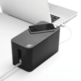 img 4 attached to 💡 Bluelounge CableBox Mini Cable Management with Compact Surge Protector, Black (CBM-BL)