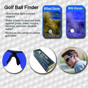 img 3 attached to 🏌️ Men's Golf Ball Finder Sunglasses - True Blue Lens - Sports Style Frame - Wrap Around Eyewear