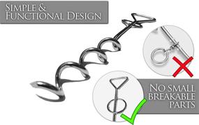 img 3 attached to 🐶 NextClimb 18 Inch Dog Tie Out Stake: Secure Screw Anchor for Pets Outdoors - Ideal for Backyard, Lawn, Beach, and Camping – Sturdy Post for Chains, Tethers, and Leads on Various Grounds