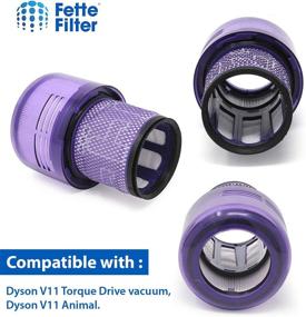 img 2 attached to Fette Filter Value Pack of 3 - Compatible Vacuum Filter for Dyson V11 Cordless Vacuum Series (V11 Torque Drive & V11 Animal) - Compare to Part # 970013-02