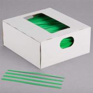 oasis supply, pack of 2000 laminated paper twist ties, 4 inch size, green color, bulk with dispenser box логотип