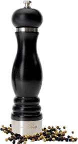 img 4 attached to 🌶️ Ergonomic Wooden Pepper Grinder Mill - 8 inch Classic Manual Mill with Adjustable Coarseness - Premium Carbon Steel Mechanism - Black Beech wood