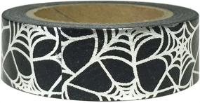 img 2 attached to Sleek and Stylish: AllyDrew Silver Spiderweb Washi Tapes for Chic Decor