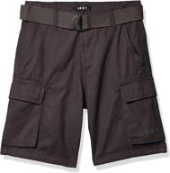 dkny boys' cargo canvas mouse shorts - trendy clothing for boys logo