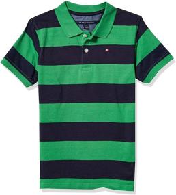 img 1 attached to 👕 Tommy Hilfiger Boys' Short Sleeve Wide Stripe Polo: Stylish & Comfortable Choice for Young Boys