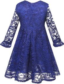 img 1 attached to 👗 Blue Lace A-Line Long Sleeve Kid Dress by Bonny Billy