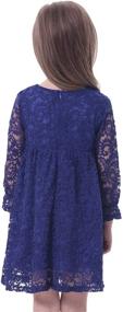 img 3 attached to 👗 Blue Lace A-Line Long Sleeve Kid Dress by Bonny Billy