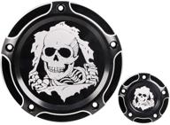 xmmt motorcycle cnc engine derby cover/timing cover compatible for harley dyna softail fat boy touring road king electra glide street glide 1999-2013 logo