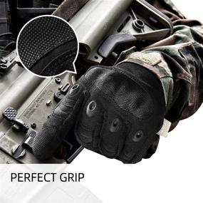 img 1 attached to 🧤 FREETOO Full Finger Tactical Gloves for Men - Knuckle Combat, Military, Shooting, Airsoft, Outdoor Sports, Motorcycle, Hunting Gloves