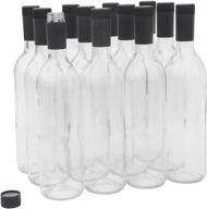 🍷 b07zg2n5mf 750ml twist-n-seal capsules glass bordeaux wine bottles by north mountain supply - case of 12 (clear/flint) logo