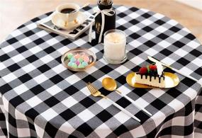 img 2 attached to 🏞️ Lahome Buffalo Check Plaid Tablecloth: Classic Design for Chic Table Décor