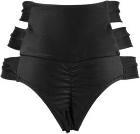 img 1 attached to COCOSHIP Straps Bikini Scrunch Swimwear Women's Clothing in Swimsuits & Cover Ups