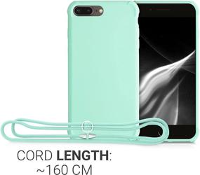 img 2 attached to Kwmobile Case Compatible With Apple IPhone 7 Plus / 8 Plus - Crossbody Case Soft Matte TPU Phone Holder With Neck Strap - Mint