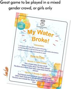 img 1 attached to 👶 My Water Broke Baby Shower Game: Fun-filled Ice Breaker with Mini Plastic Babies - Original 32 People Classic Design Tan Babies (Colorful Design) by Shower Games & Co.