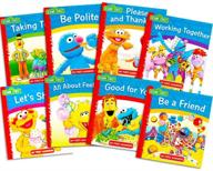📚 set of 8 sesame street elmo manners books for kids & toddlers logo