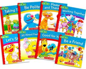 img 4 attached to 📚 Набор из 8 книг Sesame Street Elmo Manners для детей и младенцев