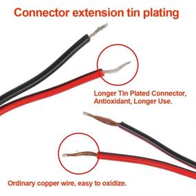 img 1 attached to 🔌 10 пар кабелей постоянного тока 12V 5A с разъемами между мужским и женским для питания видеонаблюдения и камеры безопасности. Адаптер питания IP-кнопки (5.5мм x 2.1мм).