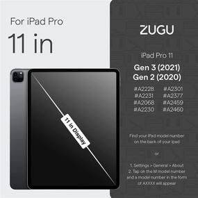 img 1 attached to ZUGU Case for 2021/2020 iPad Pro 11 inch Gen 2/3 - Ultra Slim Protective Case - Apple Pencil Charging - Magnetic Stand & Sleep/Wake Cover (Slate Blue)