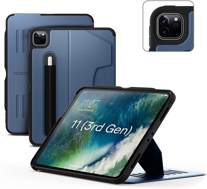 zugu case for 2021/2020 ipad pro 11 inch gen 2/3 - ultra slim protective case - wireless apple pencil charging - convenient magnetic stand &amp 로고