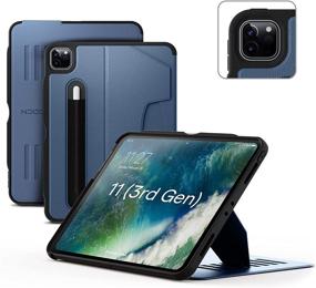 img 4 attached to ZUGU Case for 2021/2020 iPad Pro 11 inch Gen 2/3 - Ultra Slim Protective Case - Apple Pencil Charging - Magnetic Stand & Sleep/Wake Cover (Slate Blue)