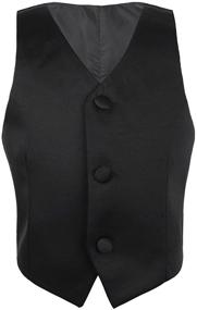 img 2 attached to 👔 FEESHOW Boys Formal Tuxedo Vest Wedding Waistcoat Gentleman Suit with Floral Pattern