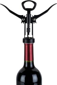 img 1 attached to 🍾 The True Soar Matte Black Winged Corkscrew: Effortless Bottle Opening with Self Centering Worm and Built-in Opener