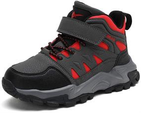 img 4 attached to 👣 Kulebear Hiking Outdoor Waterproof Greyblue Boys' Shoes: Essential Gear for Outdoor Adventures