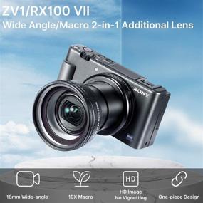 img 3 attached to ULANZI WL-1 Wide Angle Lens for Sony ZV1 Camera Vlogger, 18mm Wide Angle & 10X Macro 2-in-1 Add-On Lens for Sony ZV1/RX100 VII Camera
