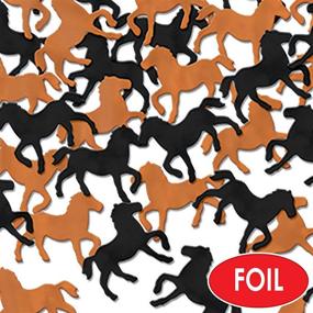 img 2 attached to Fanci-Fetti Horses (black & copper) Party Accessory: Add Enchanting Charm to your Celebration! (1 count) (1 Oz/Pkg)