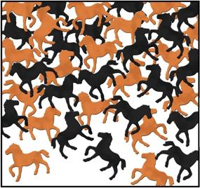 img 4 attached to Fanci-Fetti Horses (black & copper) Party Accessory: Add Enchanting Charm to your Celebration! (1 count) (1 Oz/Pkg)