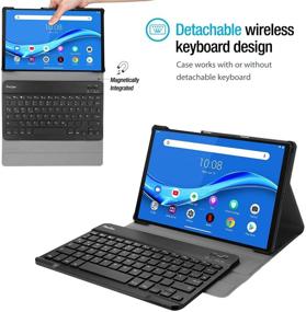 img 3 attached to 💻 ProCase Lenovo Tab M10 FHD Plus Keyboard Case 10.3 Inch (2020 2nd Generation), Slim Lightweight Smart Cover with Detachable Wireless Keyboard for Lenovo Tab M10 Plus TB-X606F TB-X606X – Black