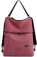 👜 versatile women's canvas shoulder bag: wecalf multifunction convertible to backpack or crossbody purse logo