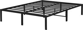 img 2 attached to 🛏️ Olee Sleep 14-inch Queen Black T-2000 Steel Slat/Non-Slip Support Platform Bed Frame