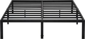 img 3 attached to 🛏️ Olee Sleep 14-inch Queen Black T-2000 Steel Slat/Non-Slip Support Platform Bed Frame