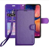 🔮 eraglow galaxy a20/a30 case - premium pu leather wallet flip protective phone cover (purple) logo