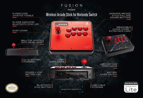 img 3 attached to PowerA Fusion Wireless Arcade Stick for Nintendo Switch Lite, Fight Stick, Gamepad, Game Controller - Bluetooth Controller with AA Batteries - Nintendo Switch