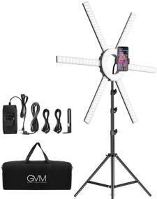 img 4 attached to 💡 GVM 600S LED Ring Light Kit - 90W Dimmable Video Light with Detachable Bars - Photography Lighting for Live Broadcast & YouTube - CRI 97+ 3200K-5600K