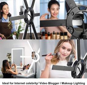 img 3 attached to 💡 GVM 600S LED Ring Light Kit - 90W Dimmable Video Light with Detachable Bars - Photography Lighting for Live Broadcast & YouTube - CRI 97+ 3200K-5600K