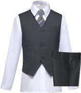 👔 premium toddler boys formal suit tuxedo bearer outfit: boys' clothing, suits & sport coats collection logo