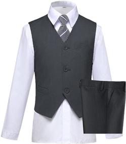 img 3 attached to 👔 Premium Toddler Boys Formal Suit Tuxedo Bearer Outfit: Boys' Clothing, Suits & Sport Coats Collection