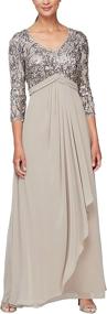 img 4 attached to 👗 Stunning Lace Empire Waist Dress - Alex Evenings Women's Long Top